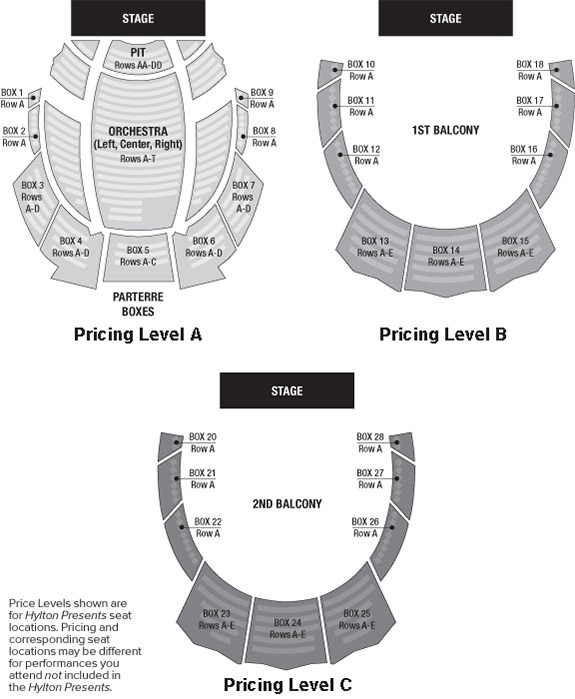 Detailed Seating Charts